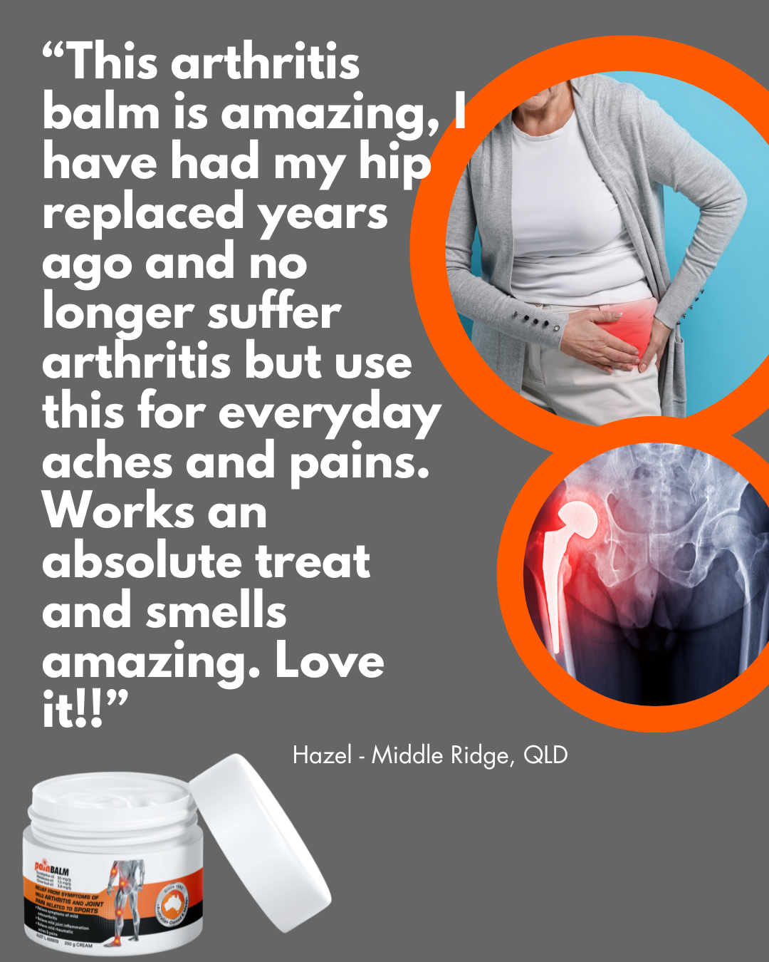 Pain Balm: Arthritis, Joint & Sports Pain Relief 250gram