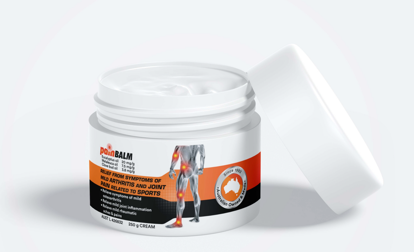 Pain Balm: Arthritis, Joint & Sports Pain Relief 250gram