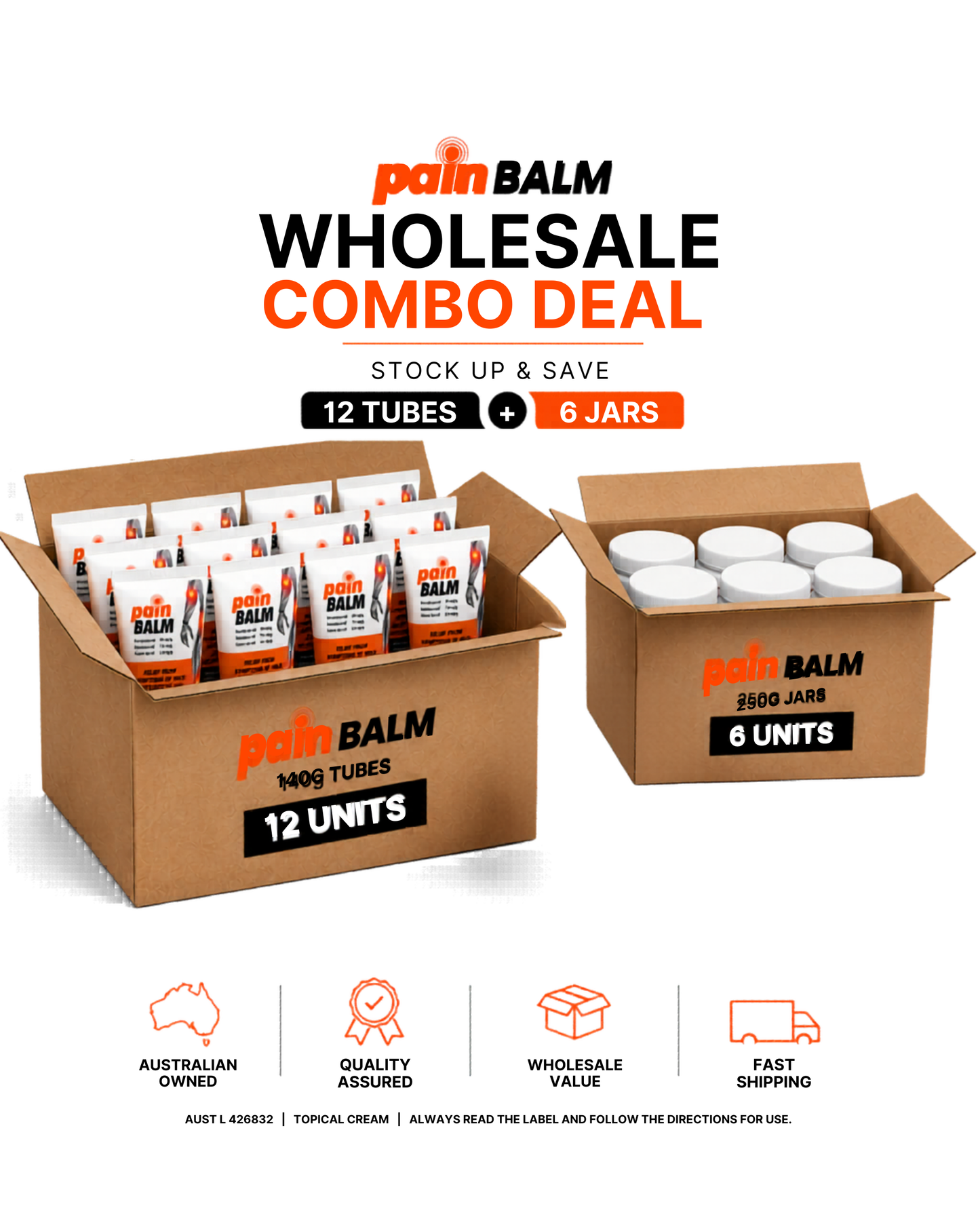 COMBO DEAL 12 X Tube + 6 x Jar - SAVE $$$$