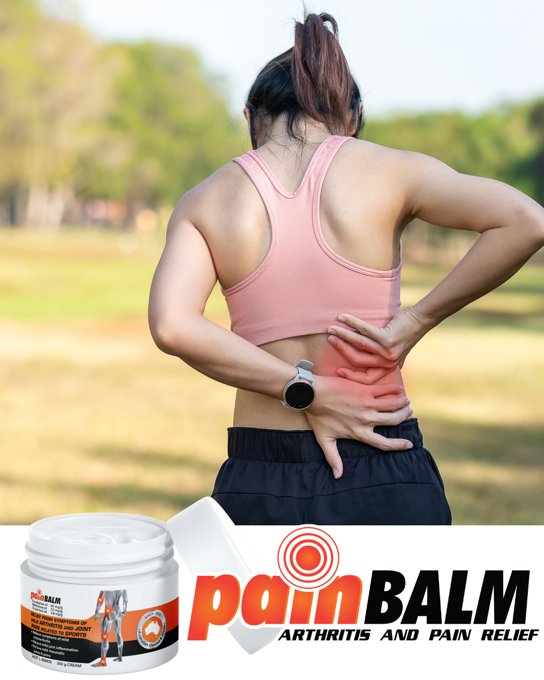 Pain Balm: Arthritis, Joint & Sports Pain Relief. LARGE 250gram