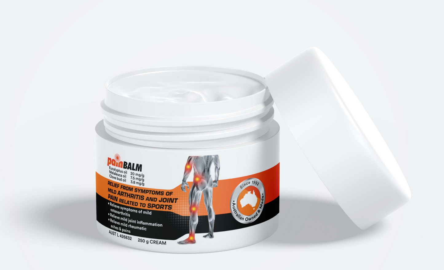 Pain Balm: Arthritis, Joint & Sports Pain Relief. LARGE 250gram